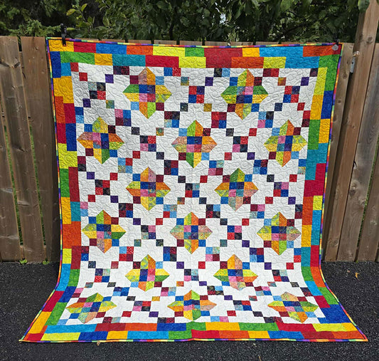 "Love Colour" Multicoloured Twin XL Chain Quilt  - TR11