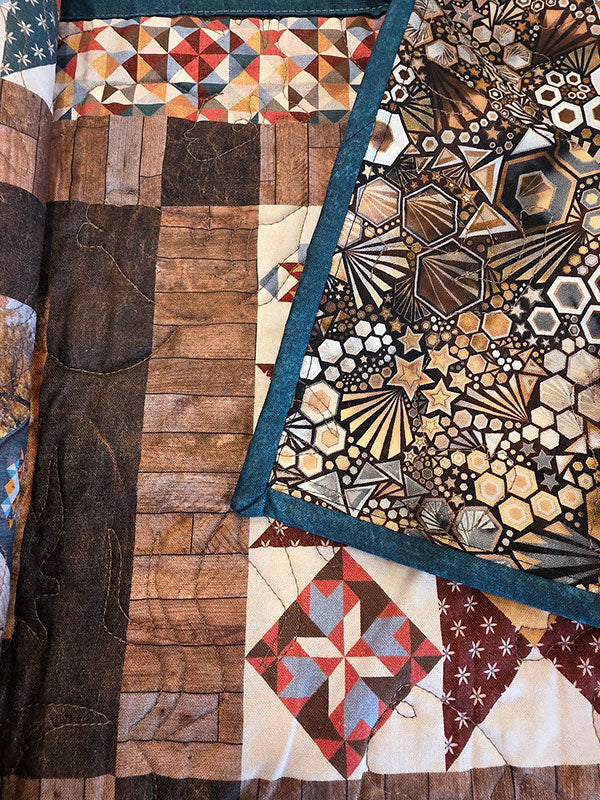 "The Barn" Classic Rustic Throw Quilt With a Country Vibe - TR18