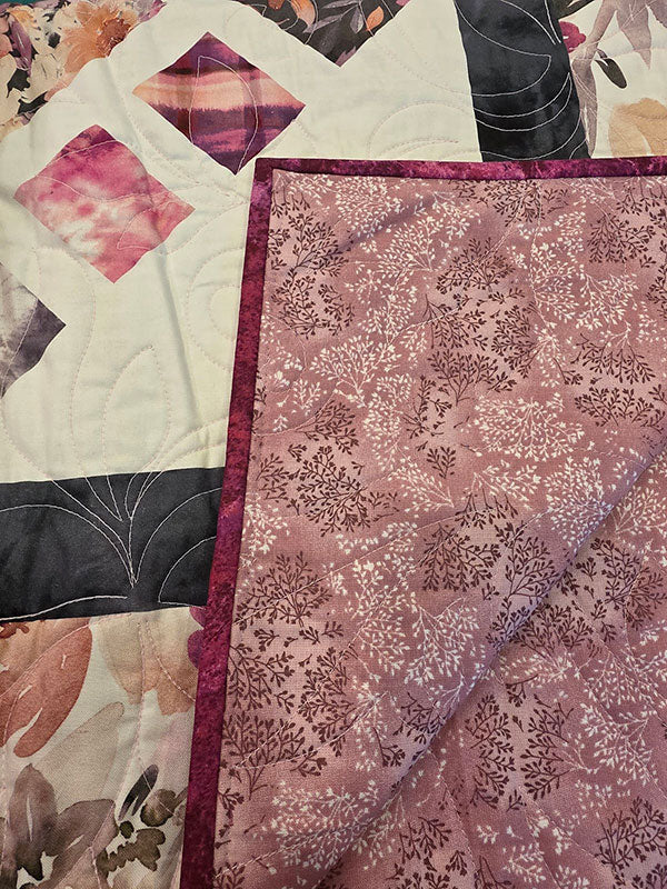 "Horizontal Weave" Twin XL Quilt in Warm Colours - TR19