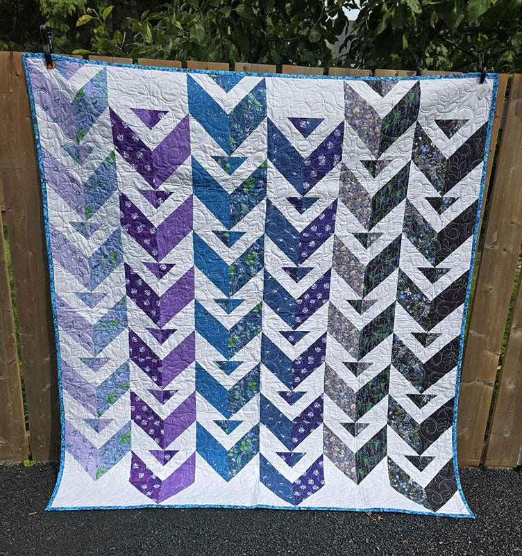 "The Chevron" Simple Chevron Couch Cuddler Quilt For A Comfy Corner - TR21