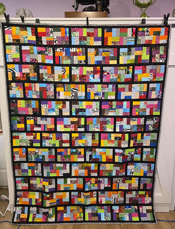 "Brick By Brick" Colourful Twin XL Quilt - TR39