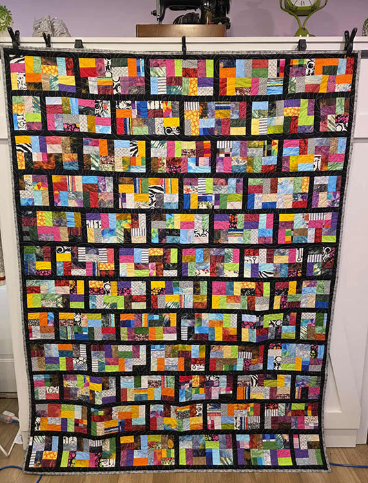"Brick By Brick" Colourful Twin XL Quilt - TR39