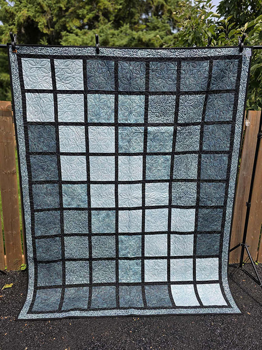 "Waterfall" Twin Quilt in Neutral Tones- TR4