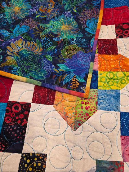 "Love Colour" Multicoloured Twin XL Chain Quilt  - TR11