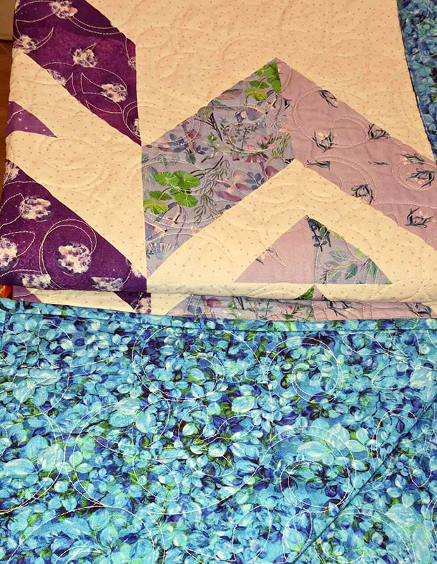 "Margo C" Full or Double Chevron Quilt For Calm Spaces - TR16