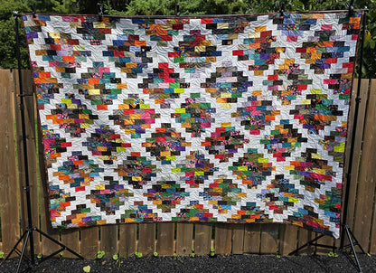 "White Brick Road" Multicoloured Twin Scrap Quilt - TR2