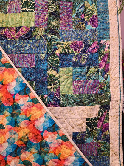 "Hummingbird" Echo Star Full or Double Quilt for Classic Quilt Fans - TR27