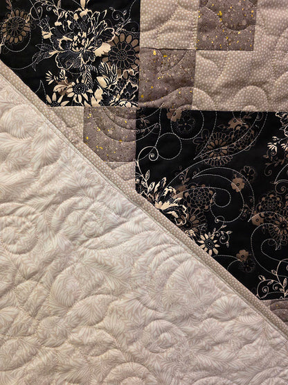 "Beige Steps" Full or Double Step Quilt - TR30